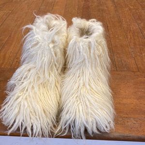 Jeffrey Campbell Fur boots for Free People Shearling lined, size 8